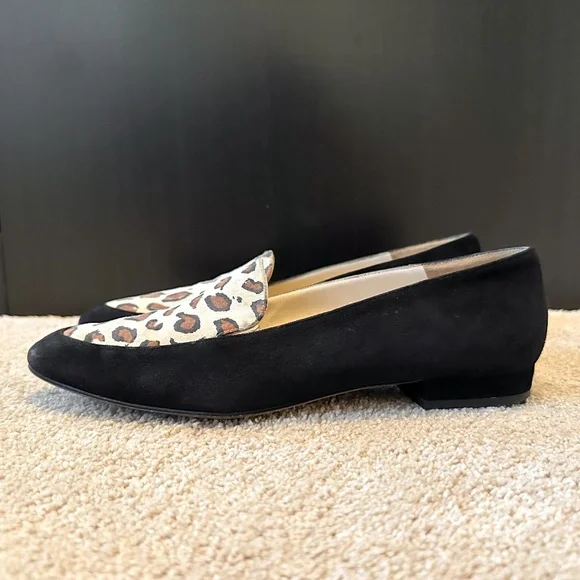 St. John Leopard Suede Loafers - Picture 2 of 10